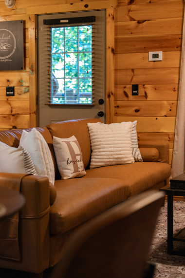 Camel tones + soft textures = your perfect Smoky Mountain unwind.