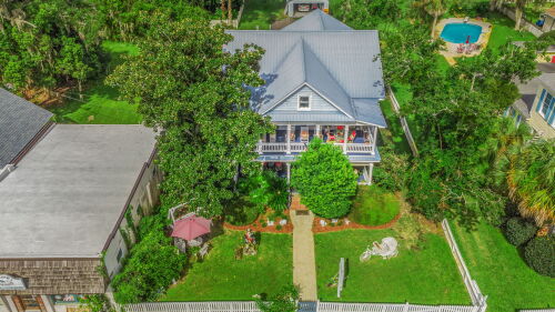Drone view of house