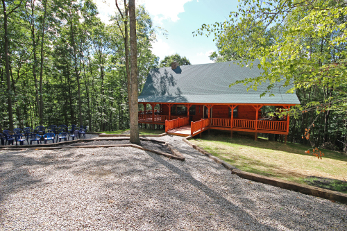 View of Lodge from Parking Area, SE