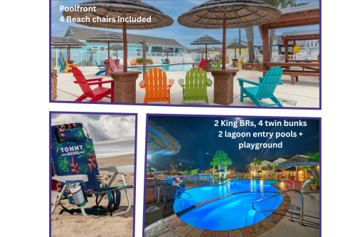 Ideal location in front of one of two pools 