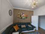 New acoustic wall in the living / dining room