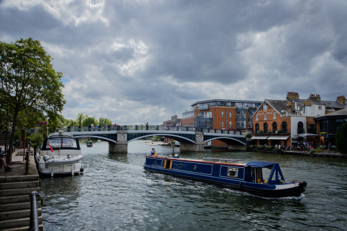 The bridge across the River Thames connecting Windsor and Eton.