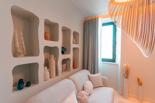 Salon avec vue sur le Vieux Port