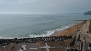 West Beach looking out to Lyme Regis