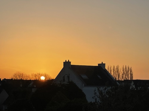 coucher de soleil depuis la terrasse