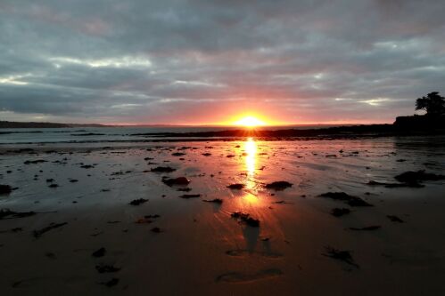 Couché de soleil baie de buguélès