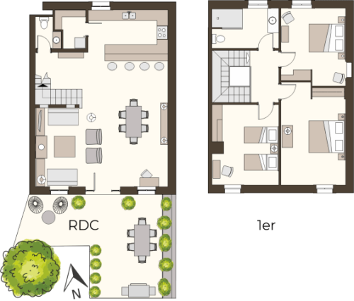 Plan - gite duplex