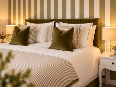 Super king size bed that also splits into two singles if required.