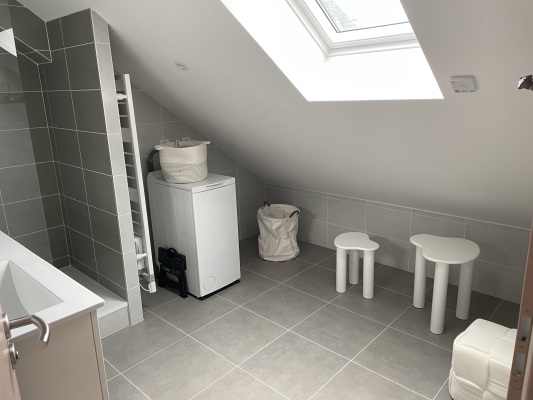 lave linge dans salle de bains