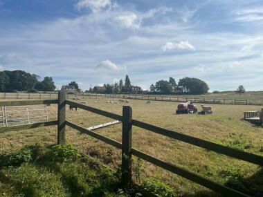 Fields that are adjacent  to the Barn