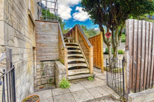 Entrance to Apartment and Private Garden Area