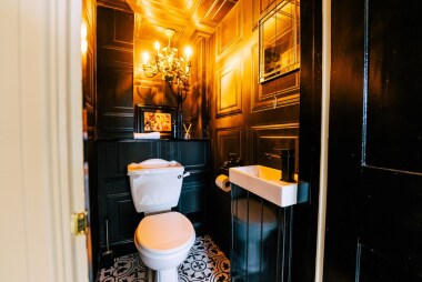 the glam downstairs guest loo
