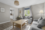 Living Room with double sofa bed