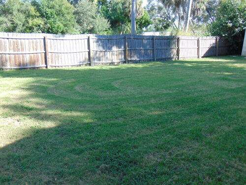 Private fenced in yard