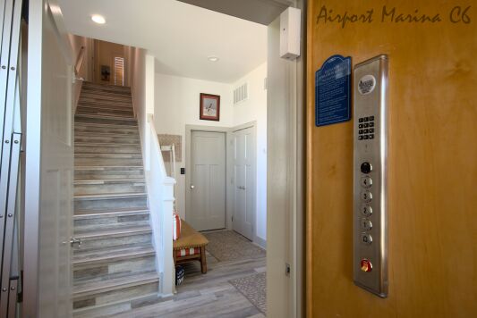 Private elevator goes to all levels 