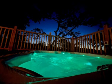 Hot tub at night