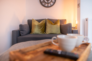 Comfortable corner nook in the lounge with the Cocoon sofa bed
