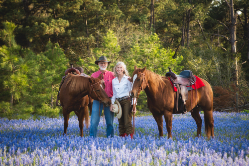 Kent and Joan Bohls in the bluebonnets 