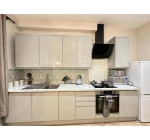 This photo represents the kitchen of the flat. 