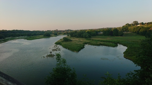 A beautiful view from the foot bridge that crosses the Maitland River.  To the east the river winds it's way through Huron county and golf courses like the Maitland incorporate its banks into their layout