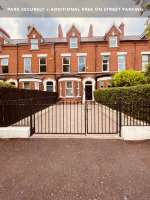 Victorian terrace frontage with secure gated parking