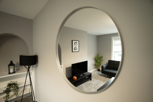 Living room reflection