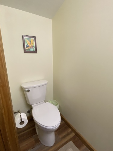 Upstairs powder room