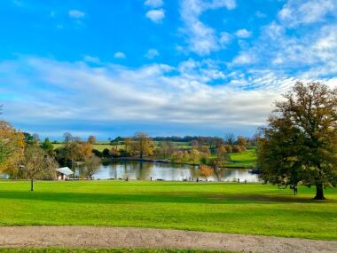 Dunorlan Park featuring a boating lake for leisure