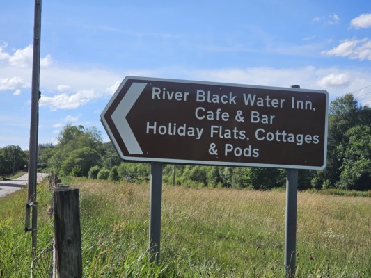 Signed posted entrance from the main road
