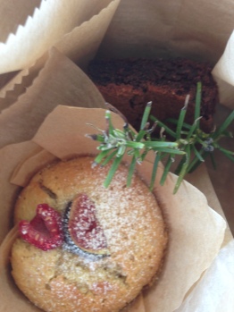 Food & Drink - Homemade Breakfast Muffin with Raspberry & Fig 