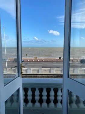 View from family room for three people