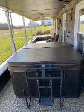 hot tub on private porch