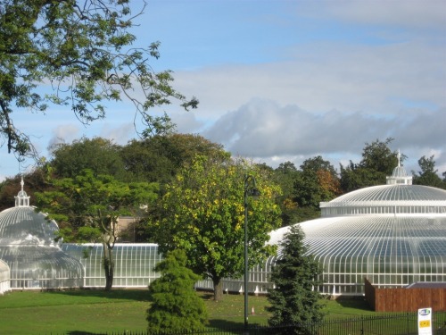 Kibble Palace,Botanic Gardens,view from back rooms of Georgian house