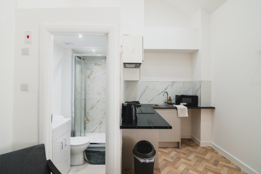 bathroom and kitchen
