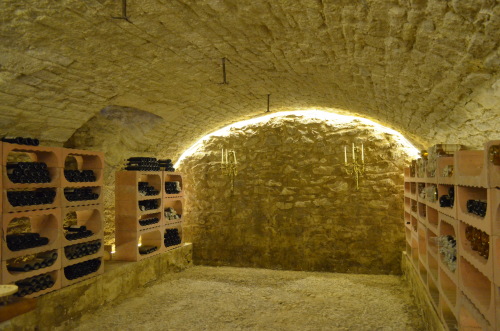 Try a wine in our wine cellar