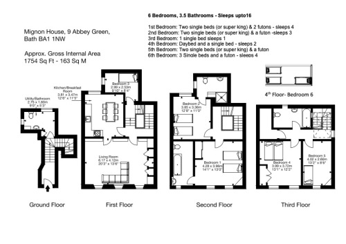 6 bedrooms, 3.5 bathrooms. Perfect for groups up 16 guests
