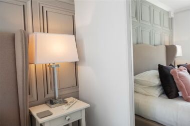 Master bedroom with super king size bed