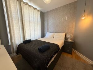 This photo represents bedroom 1 of the flat