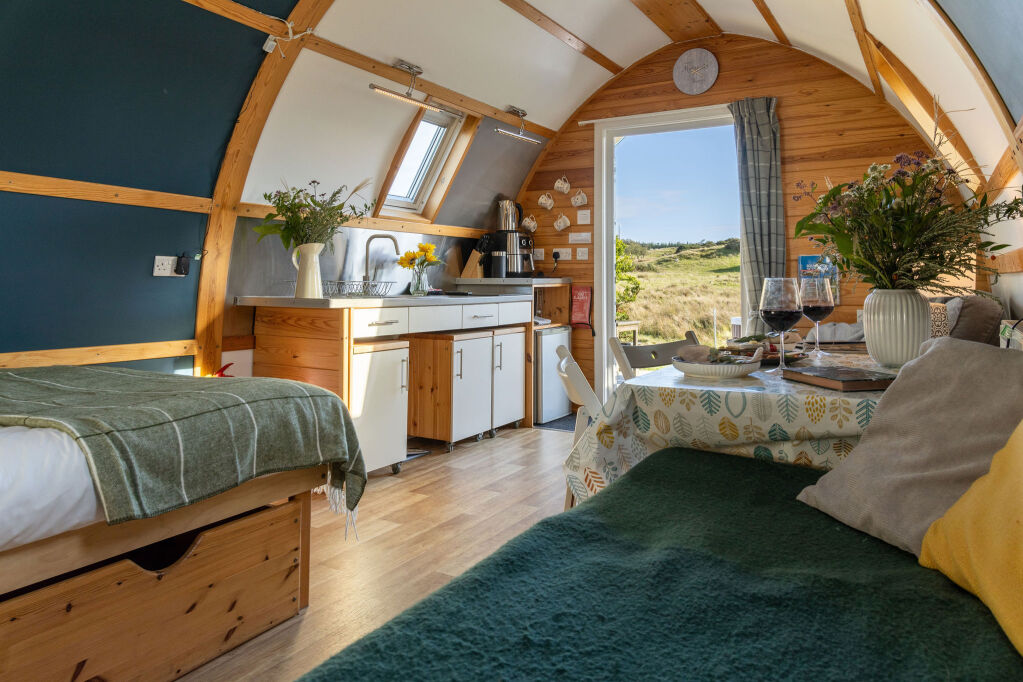 [{'Text': 'Pod interior', 'CultureCode': 'en-GB'}] glamping cabins and grounds, photo 29 of 32