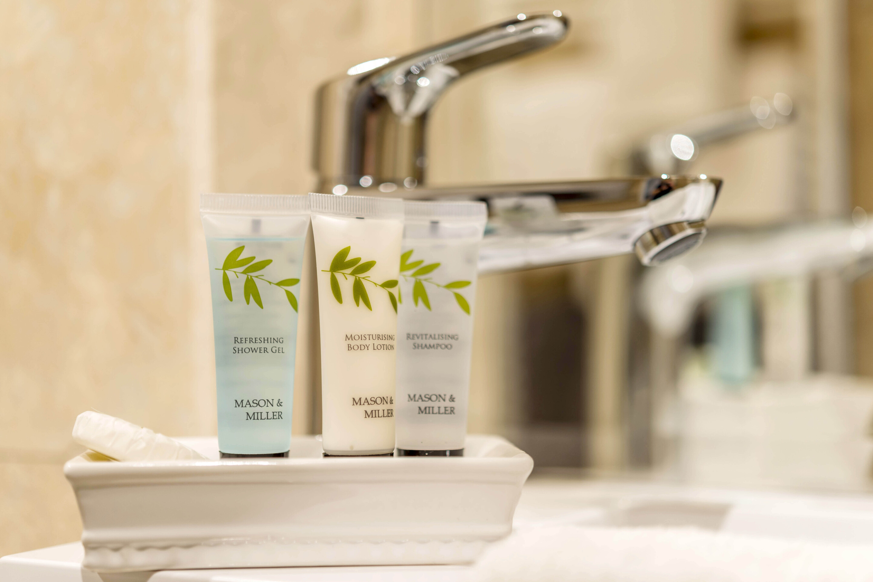 Complimentary Soap, Shampoo and Body Lotion