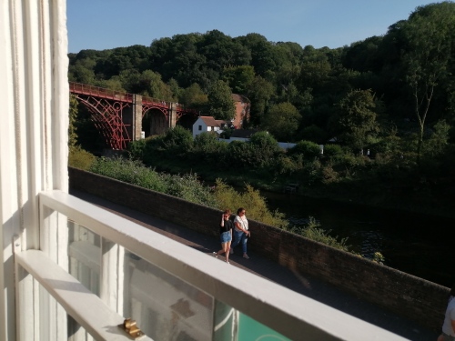 Stunning view of the Iron Bridge from the lounge at Ironbridge View Townhouse