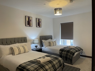 Two small double beds 