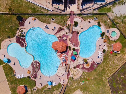 Kiddie, Heated and Cabana pools, Hot Tub. 