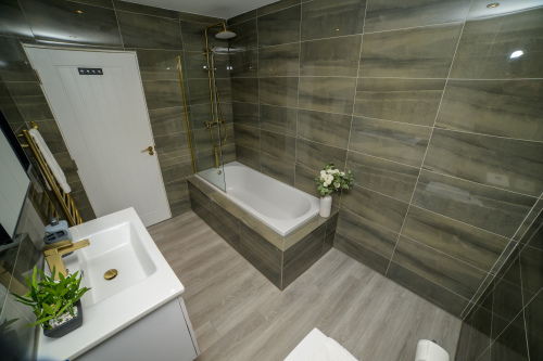 Clean and modern bathroom designed for comfort and convenience.
