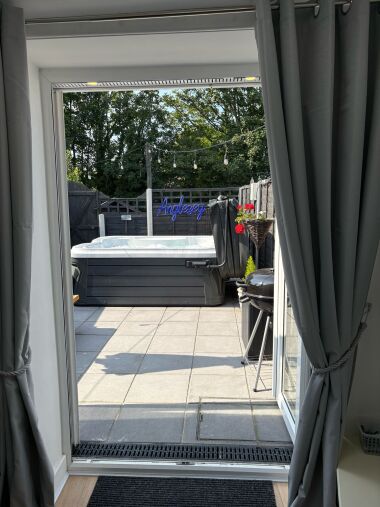 French doors opening onto the patio