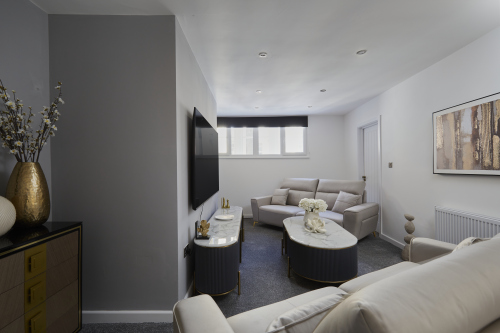 A bright and inviting living space designed for comfort and relaxation.