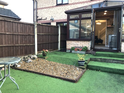 Double Patio doors lead onto Private Patio - TLC Stay Preston area home