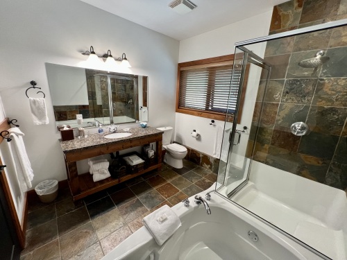 Experience Pure Bliss in All of Our Suites, Complete with Deep Soaker Tubs and Walk-in Showers. Immerse Yourself in Indulgent Relaxation as You Soak Away the Cares of the Day or Enjoy a Refreshing Shower, Creating a Serene Haven for Ultimate Comfort and Renewal.