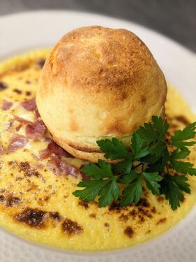 Ham and Cheese Souffle