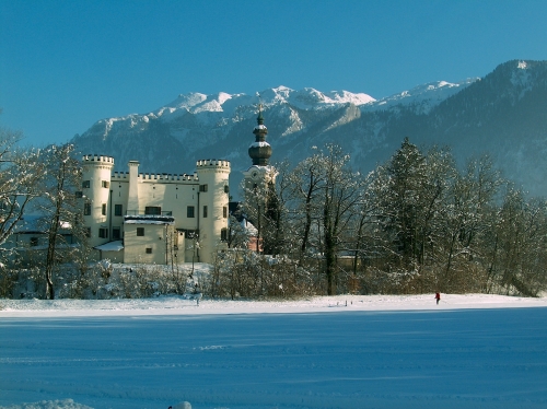 Langlaufen beim Schloss Marzoll mit Untersberg